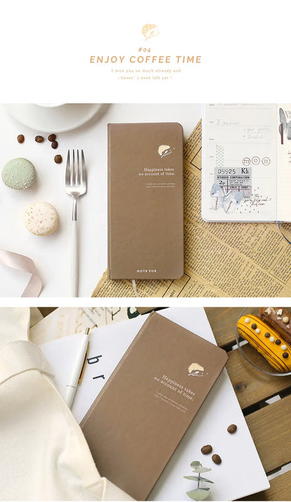 Retro Weekly Planner Notebook – Slim Notepad for Office & School, Cute Weekly Record Book