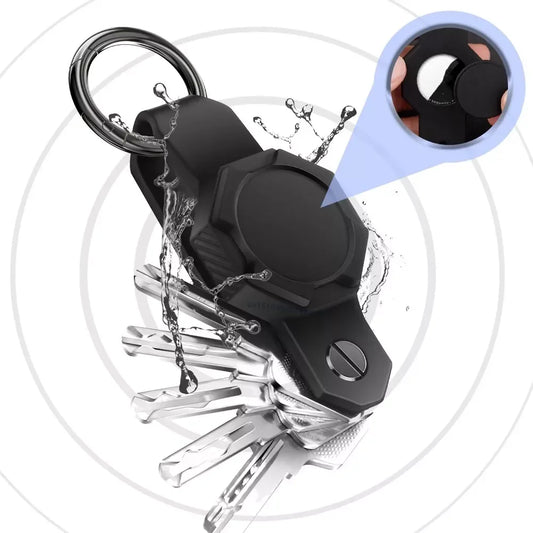 Waterproof Silicone Keychain Case for Apple AirTags: Key Organizer & Anti-Lost Ring Holder - Essential Man Accessories