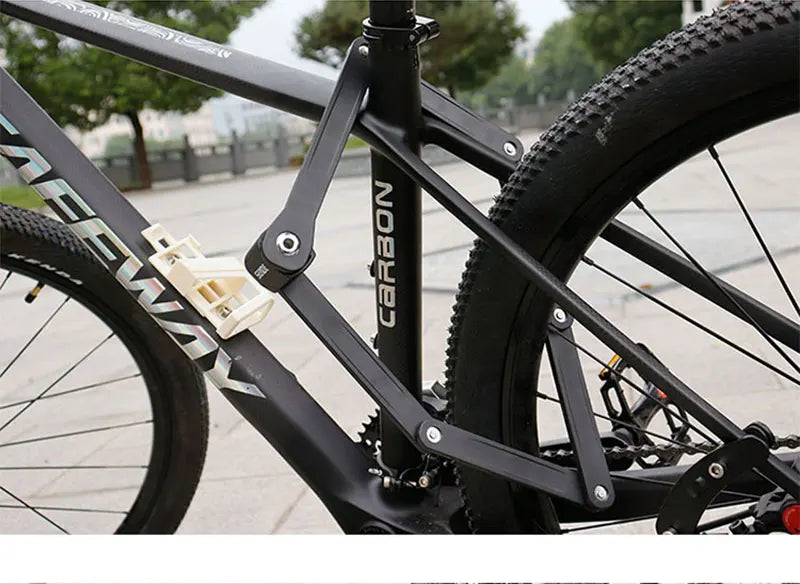 Folding Bicycle Chain Lock – Portable Anti-Theft E-Bike Cable Padlock, Compact Safety Lock for Bikes