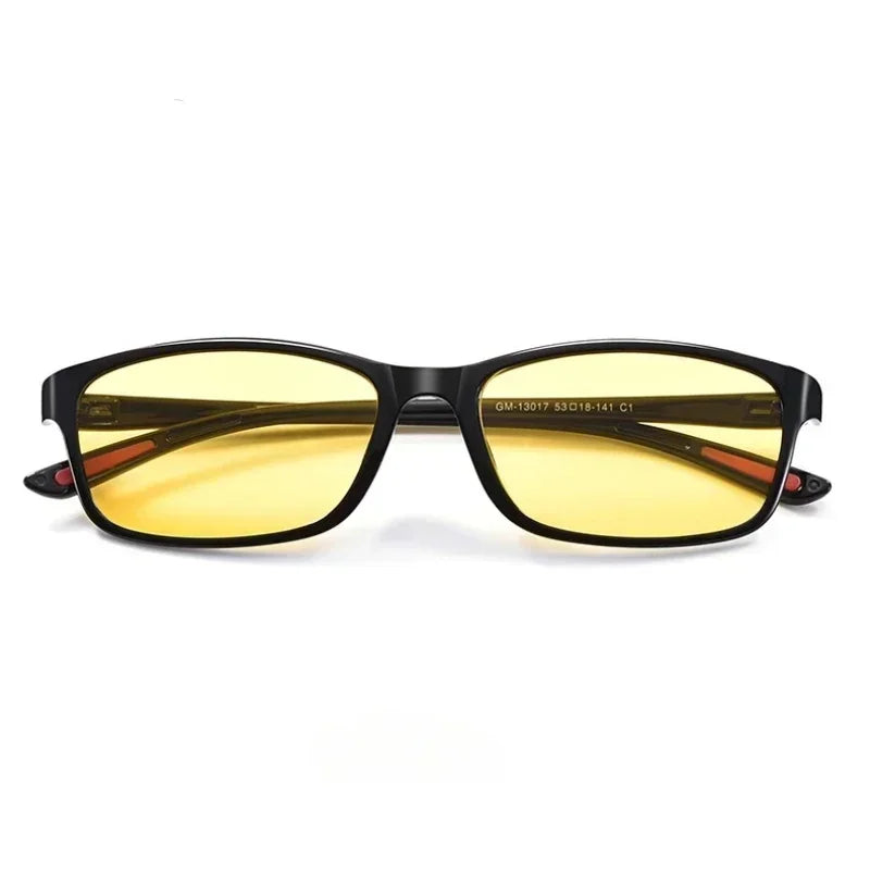 Vintage Unisex Anti-Glare Night Vision Driving Glasses – Ultralight Square Frame Myopia Eyewear (-4.0)