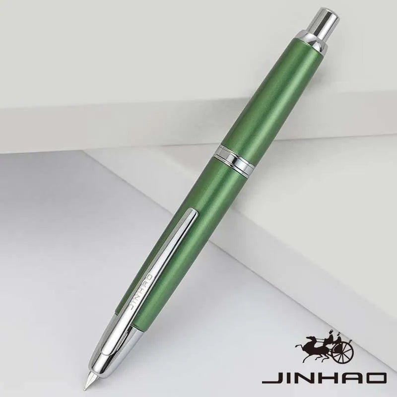 JINHAO Metal Fountain Pen – 10 Brand New Retractable Fine Nibs with Ink Converter