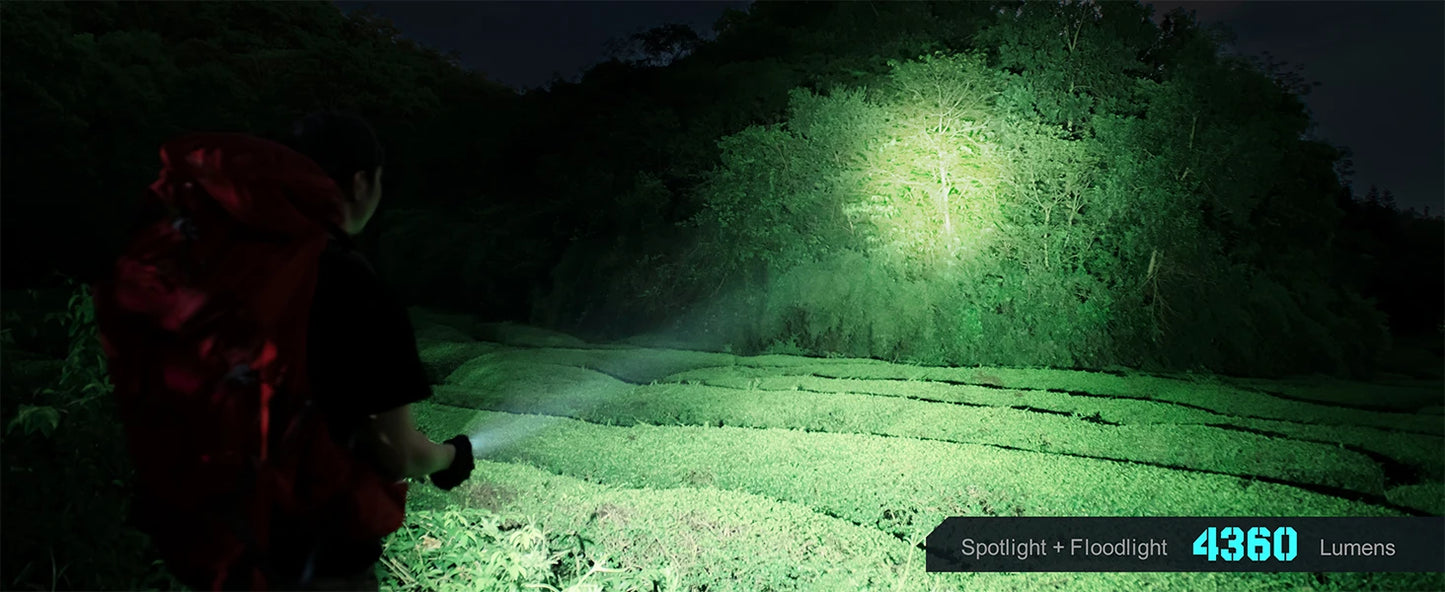 Original Outdoor Multifunctional LED Flashlight – 4360LMS Long-Range Strong Light with Ultra-Long Battery Life, Rechargeable for Camping