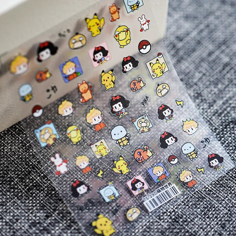 Cute Snoopy 5D Nail Stickers – Cartoon Anime Nail Art Decoration