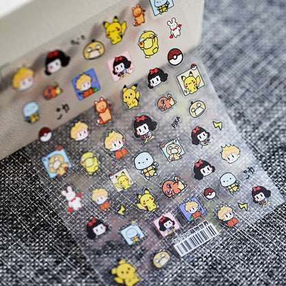 Cute Snoopy 5D Nail Stickers – Cartoon Anime Nail Art Decoration