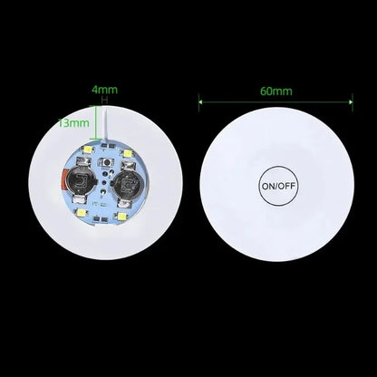 LED Luminous Cup Stickers — 6cm Bottle & Glass Coaster Lights for Bar, KTV, Wedding, Party Decoration (1/50PCS)