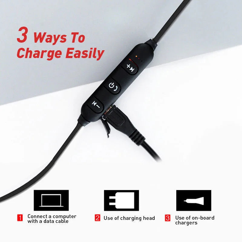 XT-11 Bluetooth 4.2 Wireless Sports Earbuds – Waterproof Neckband Headphones with Mic for Smartphones