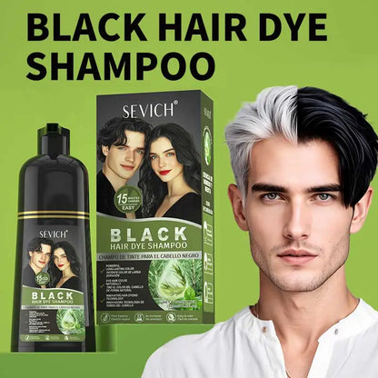 Rosemary Black Hair Dye Shampoo 500ml – DIY Herbal Gray-to-Black Coloring for Women & Men