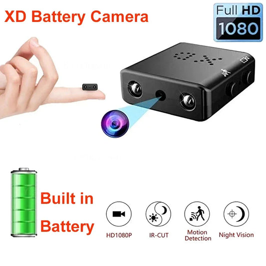 Mini Camera Full HD 1080P — Night Vision Home Security Camcorder with Motion Detection, Video & Voice Recording