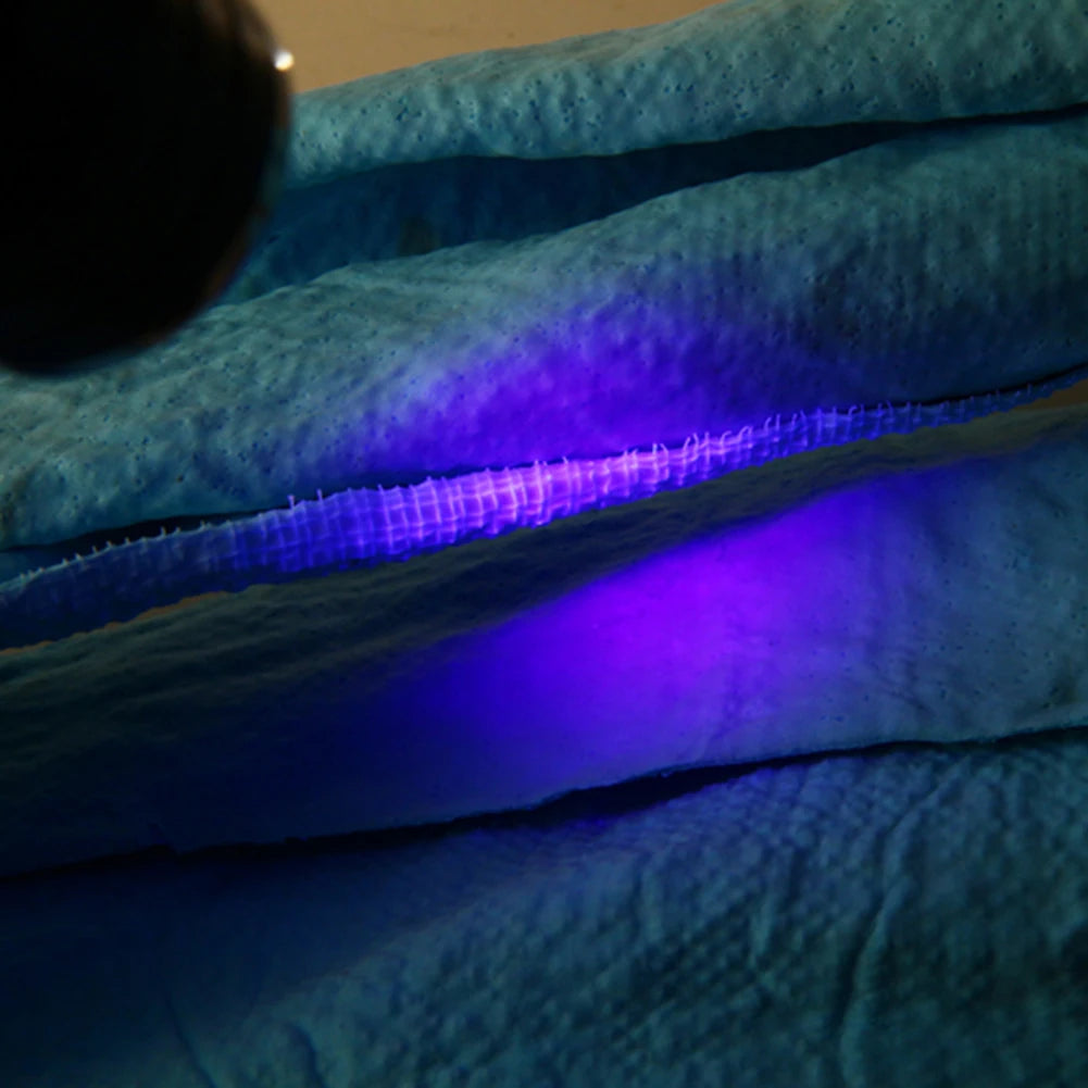 9/21LED UV Light 395nm Waterproof Flashlight – Portable Ultraviolet Torch for Nails, Black Light & Detection
