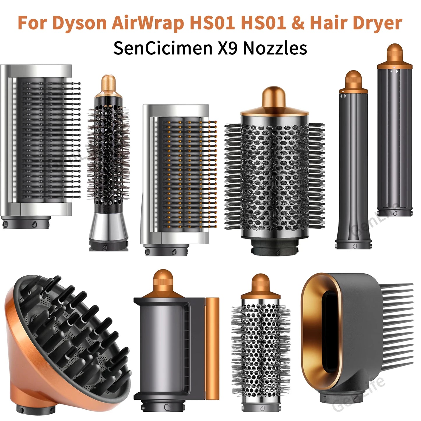Anti-Flyaway Hair Styling Nozzle for Dyson Airwrap HS01/HS05 – Brush Attachment for Auto Curling & Dryer Accessories
