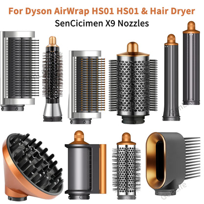 Anti-Flyaway Hair Styling Nozzle for Dyson Airwrap HS01/HS05 – Brush Attachment for Auto Curling & Dryer Accessories