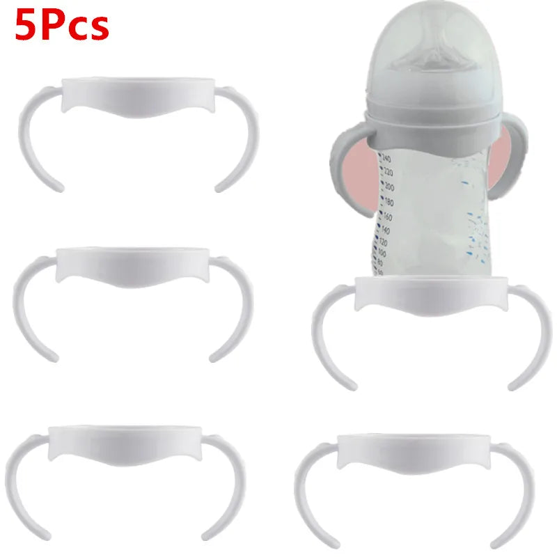 5Pcs/3Pcs/1Pc Baby Bottle Grip Handles – Hand Shank for Avent Natural Wide Mouth Feeding Bottles