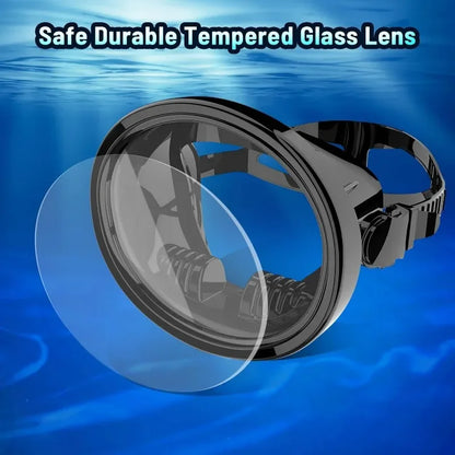 Diving Mask Goggles - HD Anti-Fog Spearfishing and Freediving Mask, Clear Panoramic View with Adjustable Buckle for Free Diving