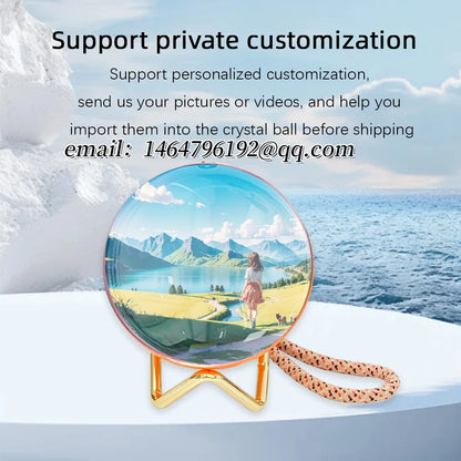 Customizable Video Glass Ball Lamp — DIY Spherical Pixel Display with Detachable Video & Sound Game Screen