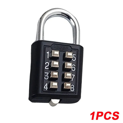 8-Digit Combination Padlock – Waterproof Zinc Alloy Travel Luggage & Outdoor Anti-Theft Smart Lock