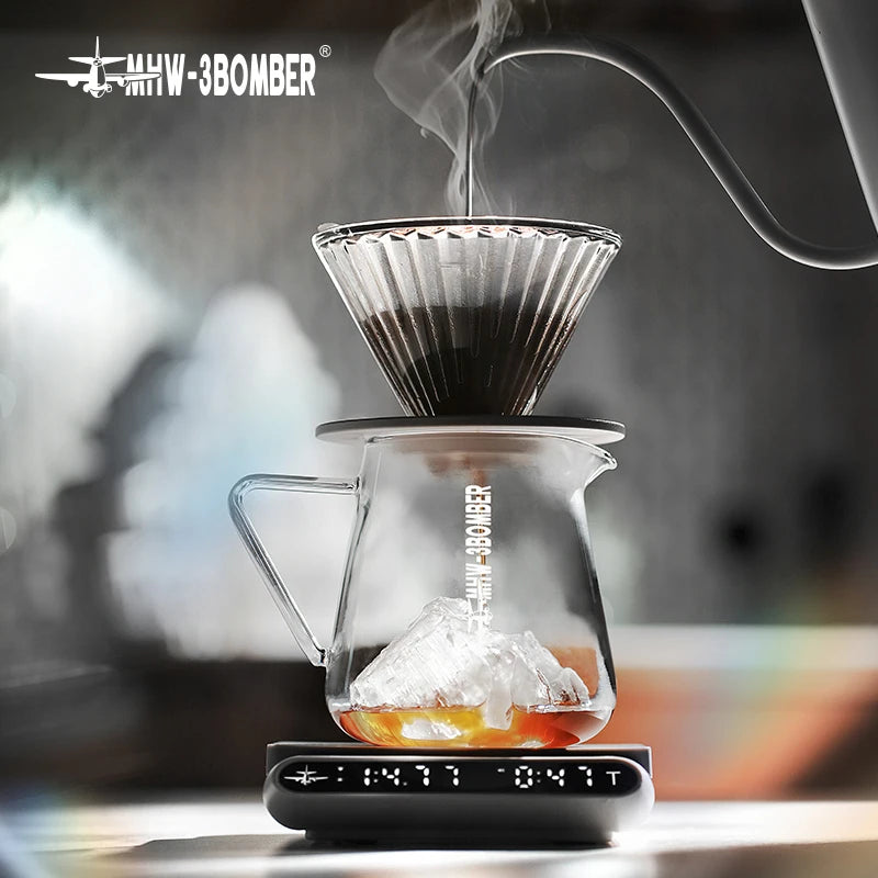 MHW-3BOMBER 500ml Glass Coffee Server — Espresso Dripper & Pour-Over Brewer Pot for Home Kitchen