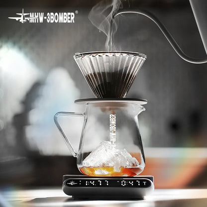 MHW-3BOMBER 500ml Glass Coffee Server — Espresso Dripper & Pour-Over Brewer Pot for Home Kitchen
