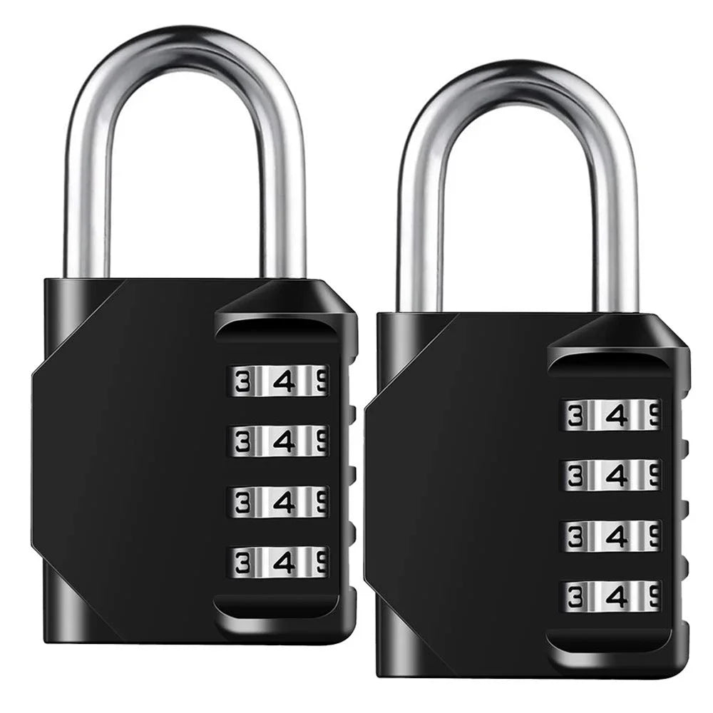 4-Digit Combination Lock – Resettable, Waterproof & Heavy-Duty Padlock for Outdoor Use