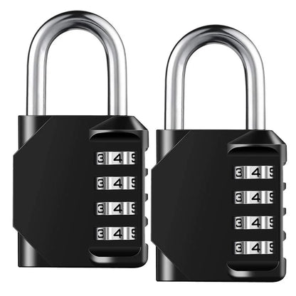 4-Digit Combination Lock – Resettable, Waterproof & Heavy-Duty Padlock for Outdoor Use