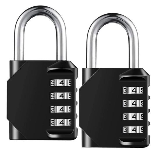4-Digit Combination Lock – Resettable, Waterproof & Heavy-Duty Padlock for Outdoor Use