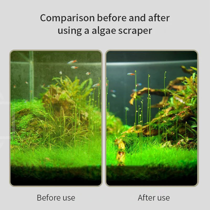 Fish Tank Long Handle Brush – Double-Sided Cleaning Brush for Aquariums, Aquarium Cleaning Tools