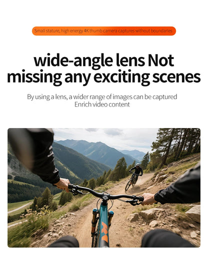 4K WiFi Mini Action Camera — Portable Thumb-Size Sport Cam for Outdoor, Helmet, Motorcycle, Cycling & Vlogging