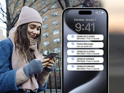 Zigbee/WiFi Automatic Water Timer – Dual Hose Garden Irrigation System, Sprinkler Programmer, Alexa Support