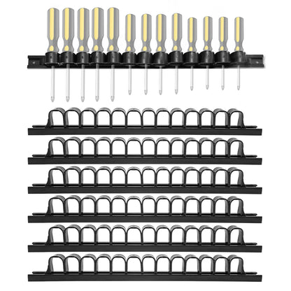 1/2PCS Screwdriver and Wrench Organizer | Hand Tool Holder Plastic Rail | Wrench Hanger with Clips