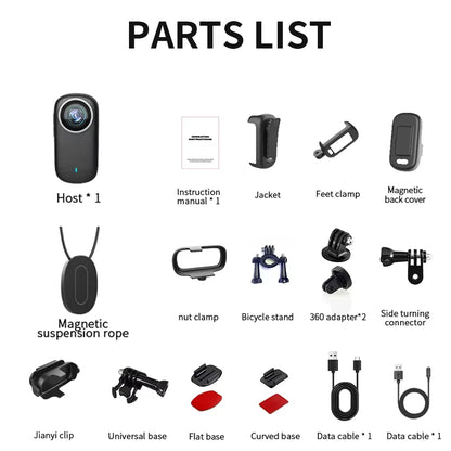 4K WiFi Mini Action Camera — Portable Thumb-Size Sport Cam for Outdoor, Helmet, Motorcycle, Cycling & Vlogging