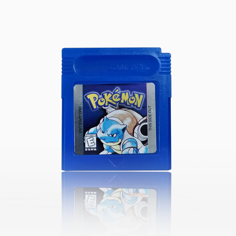 16-Bit GBC Game Cartridge – Pokémon Series Blue, Crystal, Gold, Green, Red, Silver, Yellow (USA Version)