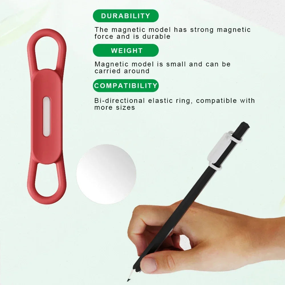 1-5PCS Magnetic Pen & Pencil Holder — Adjustable Silicone Desk, Whiteboard & Refrigerator Organizer