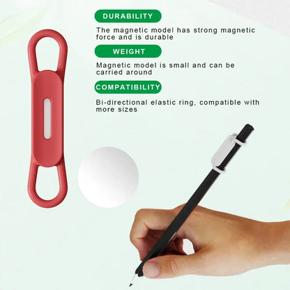 1-5PCS Magnetic Pen & Pencil Holder — Adjustable Silicone Desk, Whiteboard & Refrigerator Organizer