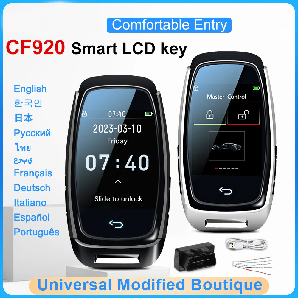 CF920 Universal Remote – Smart LCD Key, Keyless Entry and Auto Lock for Audi, BMW, Ford, Mazda, Toyota, KIA
