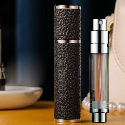 10ML Refillable Leather Perfume Bottle – Glass Atomizer with Ultra-Fine Mist for Travel