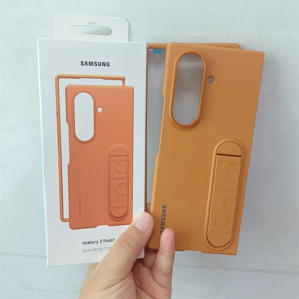 Samsung Galaxy Z Fold 7 5G Sensory Standing Phone Case — Foldable Bracket Hard PC Anti-Fall Shockproof Cover