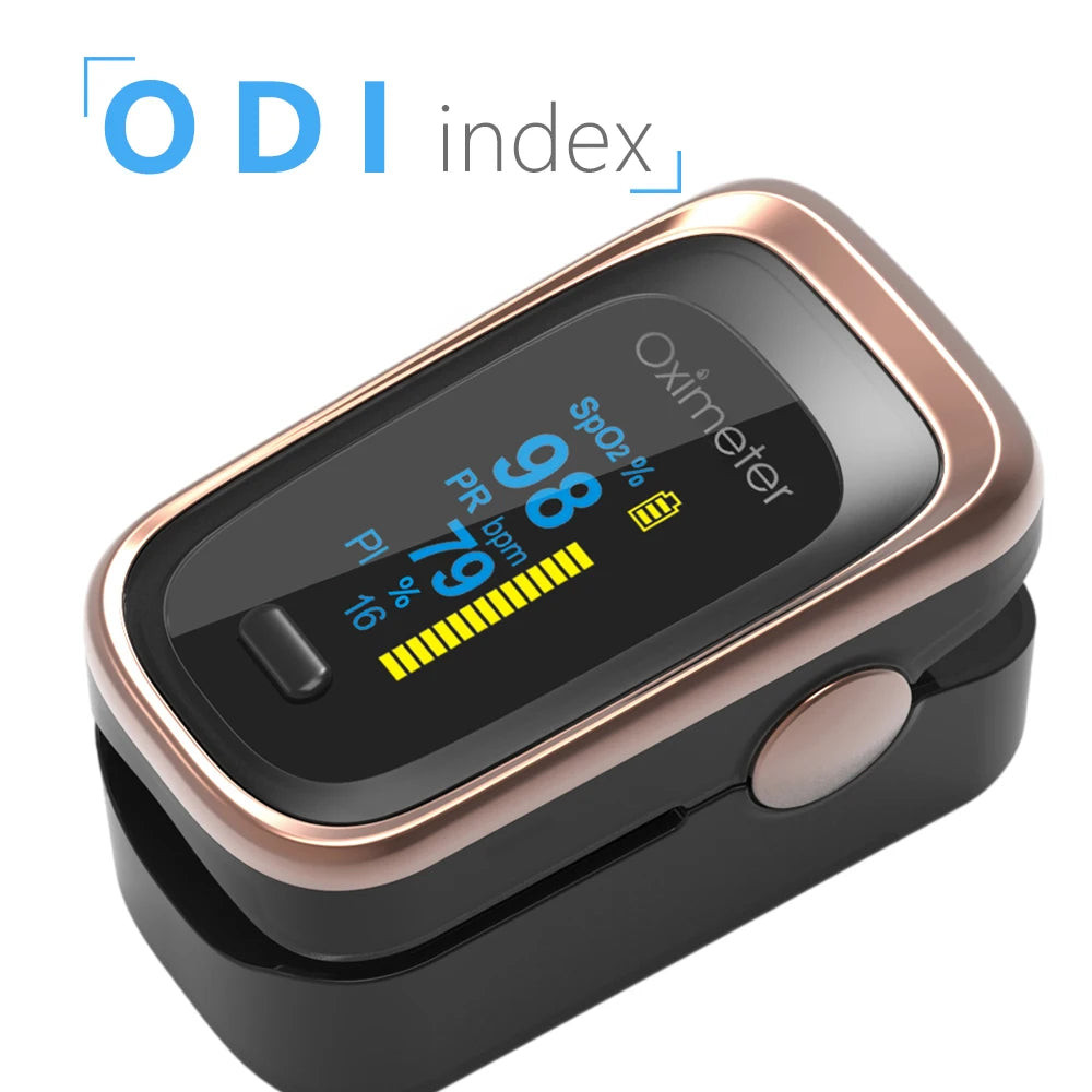 Portable Medical Finger Pulse Oximeter – OLED Display, SPO2, PR, Sleep Monitor, 8-Hour Battery Life