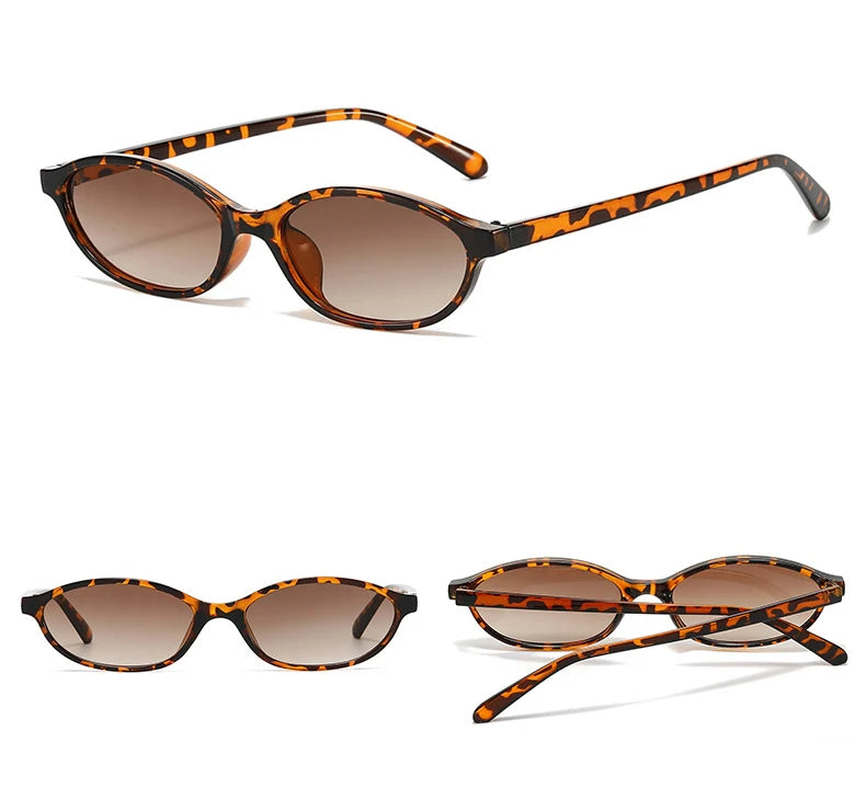 Sexy Small Oval Women's Sunglasses 2024 – New Fashion Black & Brown Summer Shades, Trendy Unique Eyewear for Men & Women