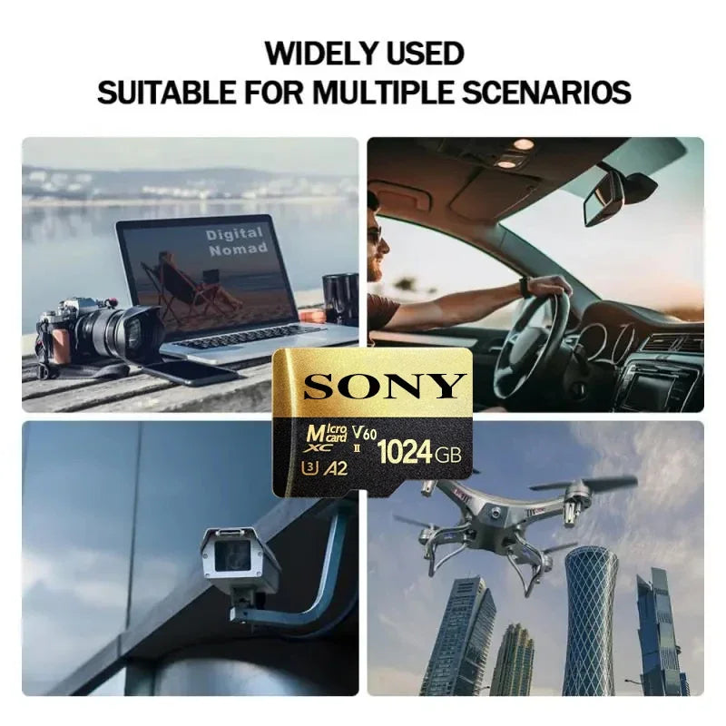 SONY High-Speed Micro SD Card – 128GB, 64GB, 256GB, 512GB, 1TB Memory Card for Phone, Camera & Tablet PC