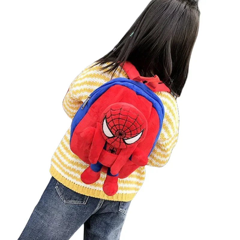 Marvel Series Plush Backpack - Cartoon Anime Fashion, Cute Kindergarten Bag for Children, Ideal Holiday Gift