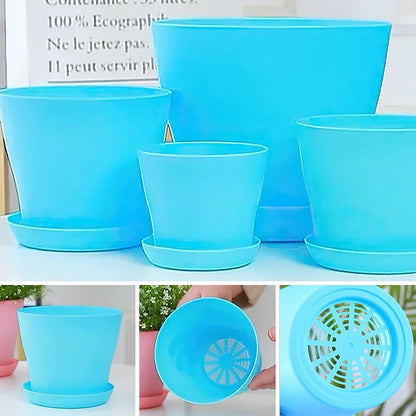 Candy-Colored Round Flower Pots - Versatile Succulent Planters for Home, Office, and Outdoor Decoration in 5 Sizes