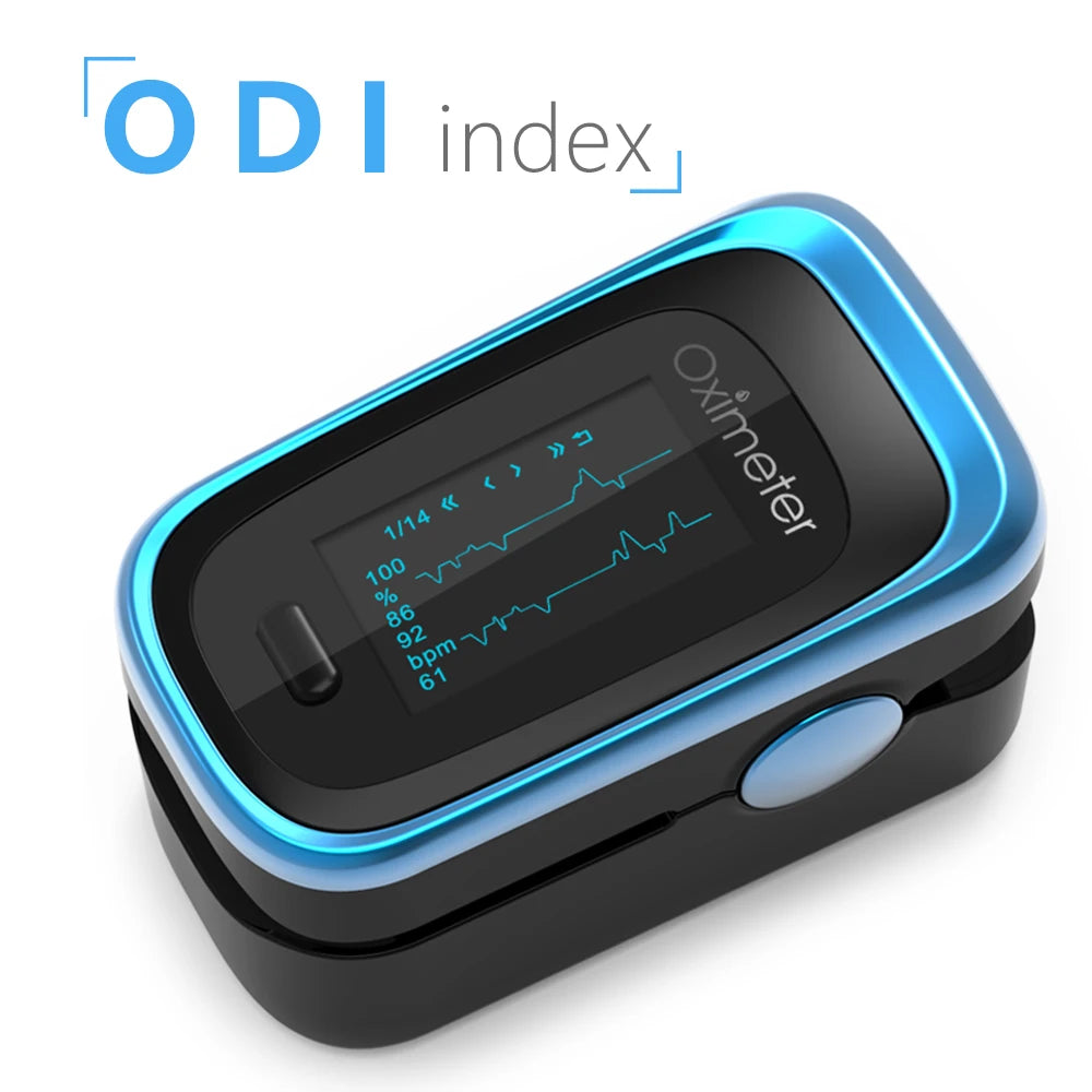 Portable Medical Finger Pulse Oximeter – OLED Display, SPO2, PR, Sleep Monitor, 8-Hour Battery Life