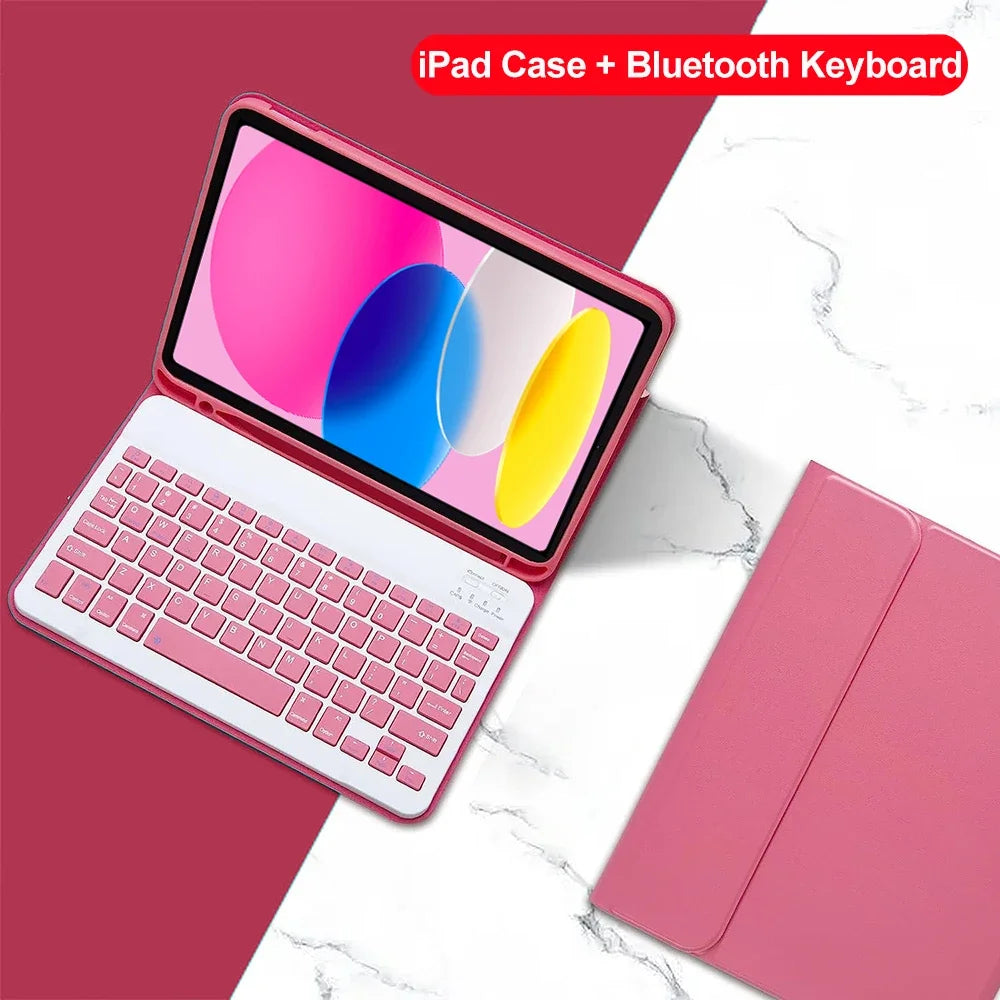 iPad 10th Generation 2022 Case – 10.9 Inch with Detachable Wireless Bluetooth Keyboard & Tablet Cover