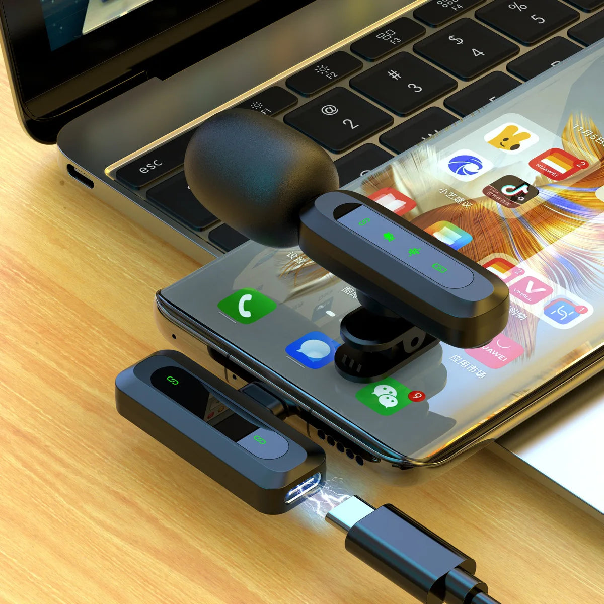 Xiaomi Wireless Lavalier Microphone – Portable Mini Mic for Audio, Video Recording & Livestreaming on iPhone & Android