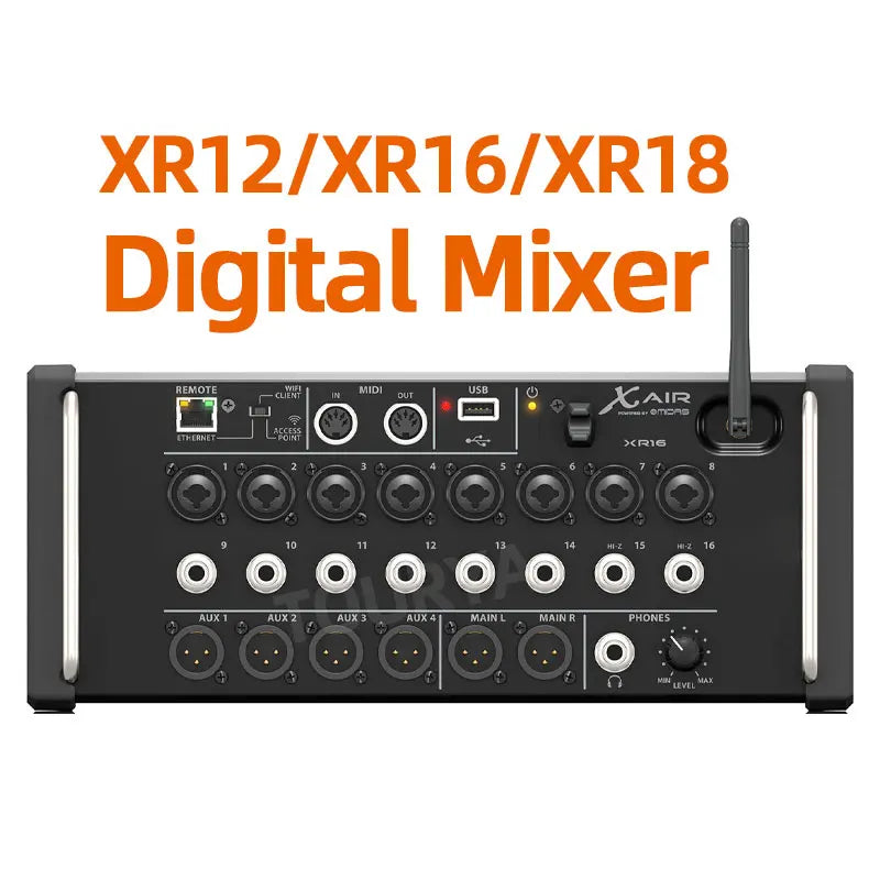 Air 1:1 XR12/XR16/XR18 Rack Mount Digital Mixer – Professional WiFi DSP Audio Mixer for DJ & Studio, USB Recorder Built-in