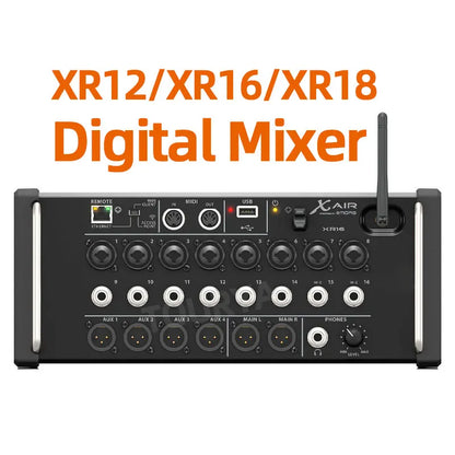 Air 1:1 XR12/XR16/XR18 Rack Mount Digital Mixer – Professional WiFi DSP Audio Mixer for DJ & Studio, USB Recorder Built-in