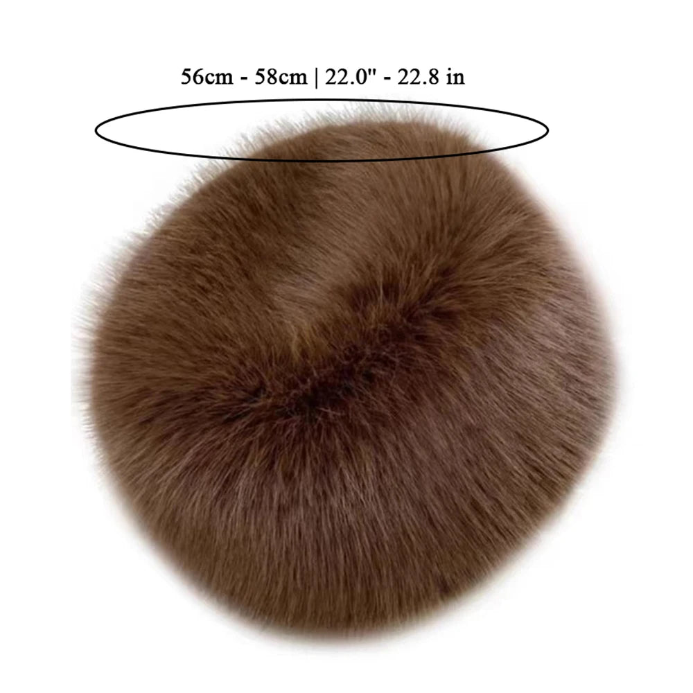 Women’s Faux Fur Winter Hat – Thick Warm Snow Ski Cap, Windproof Russian Style Ear Warmer Bonnet