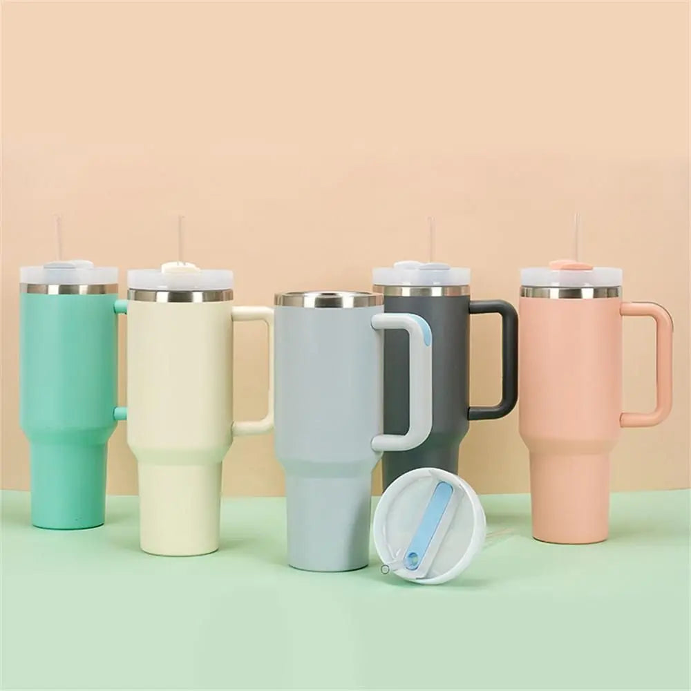 40oz Spill-Proof Tumbler Lid — Sealing Plastic Replacement for Stanley Quencher H2.0