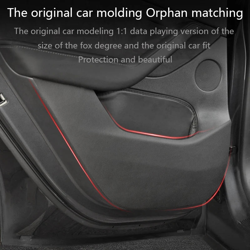 Tesla Model Y/3 2021-2023 Door Anti-Kick Protective Sticker – Soil-Proof & Anti-Scratch Side Door Mat Protector