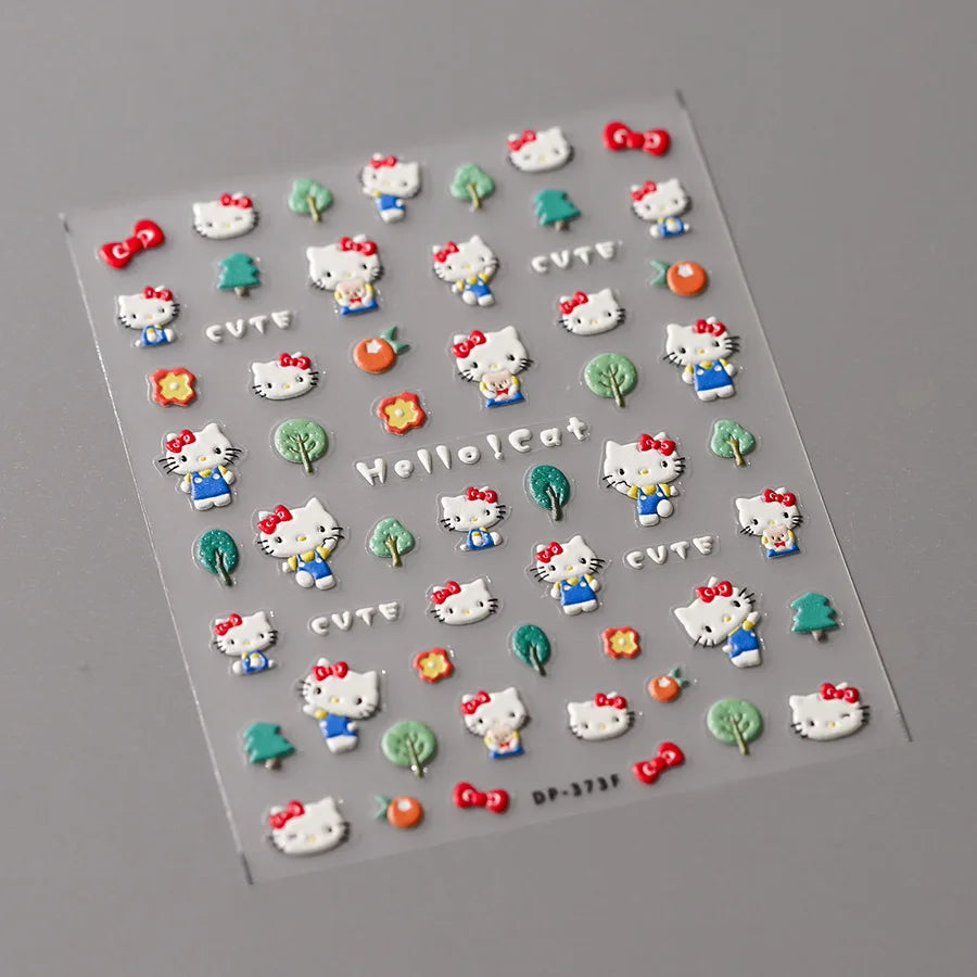 Cute Snoopy 5D Nail Stickers – Cartoon Anime Nail Art Decoration
