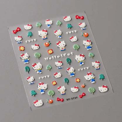 Cute Snoopy 5D Nail Stickers – Cartoon Anime Nail Art Decoration